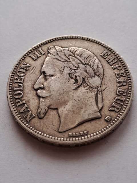 Francja 5 Franków Napoleon III 1868 r