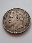 Francja 5 Franków Napoleon III 1869 r
