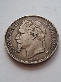 Francja 5 Franków Napoleon III 1869 r