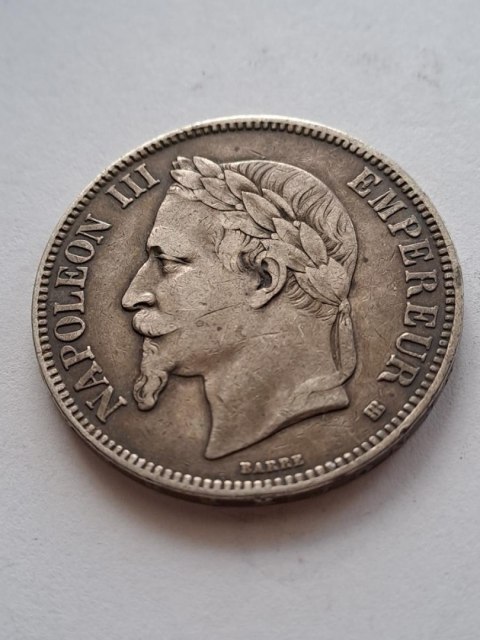 Francja 5 Franków Napoleon III 1869 r