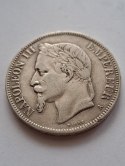 Francja 5 Franków Napoleon III 1870 r