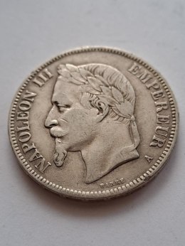 Francja 5 Franków Napoleon III 1870 r