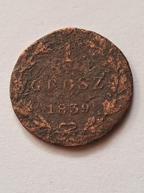 Królestwo Polskie 1 Grosz Polski 1839 r ALp
