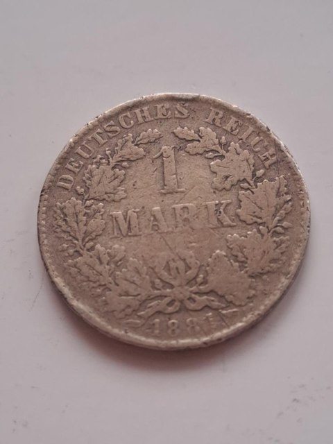 Niemcy 1 Marka Wilhelm I 1881 r A
