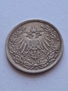Niemcy 1/2 Marki Wilhelm II 1918 r A