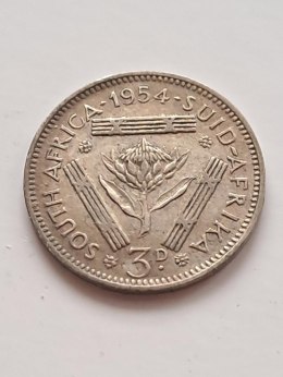 Suid Afrika 3 pensy Elżbieta II 1954 r