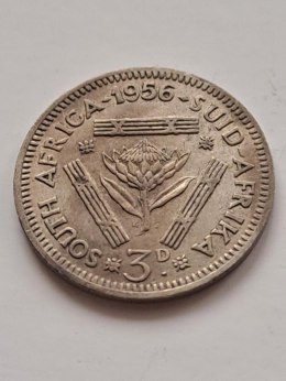 Suid Afrika 3 pensy Elżbieta II 1956 r