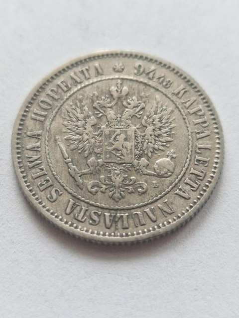 Finlandia 1 Markka Aleksander II1890 r