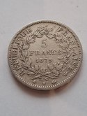Francja 5 Franków Herkules 1875 r