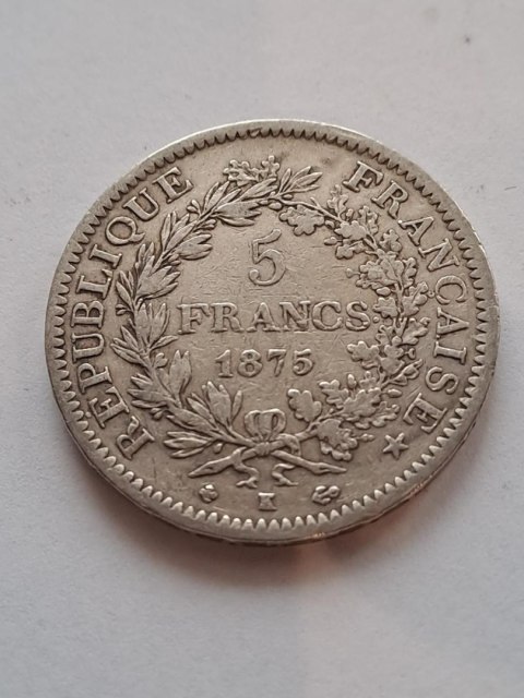Francja 5 Franków Herkules 1875 r