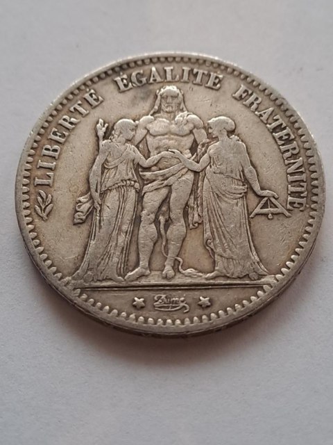 Francja 5 Franków Herkules 1875 r