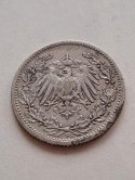 Niemcy 1/2 Marki Wilhelm II 1906 r F