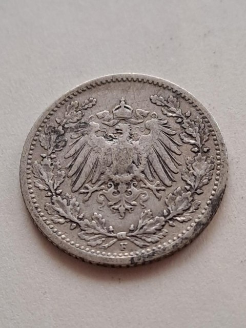 Niemcy 1/2 Marki Wilhelm II 1906 r F