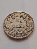 Niemcy 1/2 Marki Wilhelm II 1915 r A