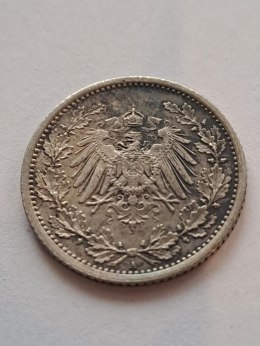 Niemcy 1/2 Marki Wilhelm II 1915 r A