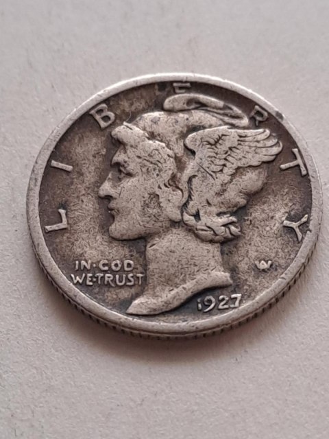 USA 10 Centów Mercury 1927 r