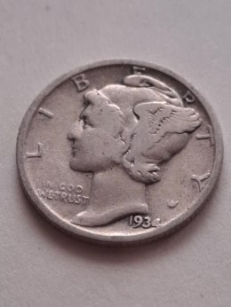 USA 10 Centów Mercury 1934 r
