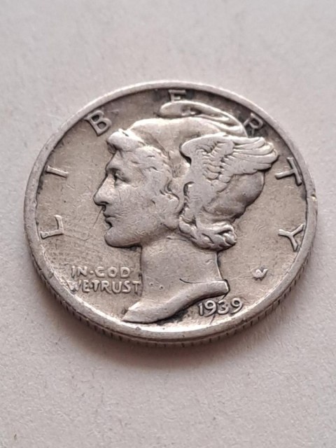 USA 10 Centów Mercury 1939 r