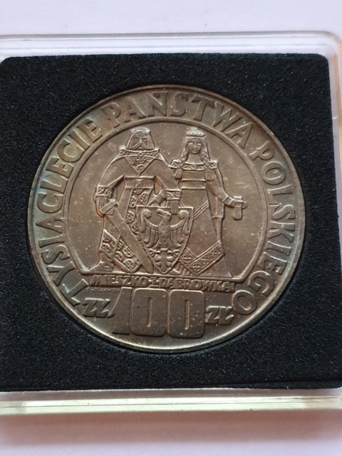 100 zł Mieszko i Dąbrówka 1966 r Gabinet 100 zł Mieszko i Dąbrówka 1966 r Gabinet