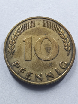 Niemcy 10 Pfennig 1950 r J