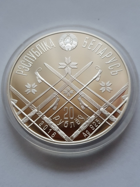 Białoruś 20 Rubli Biathlon 2016 r Białoruś 20 Rubli Biathlon 2016 r