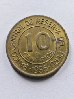 Peru 10 Centymów 1986 r