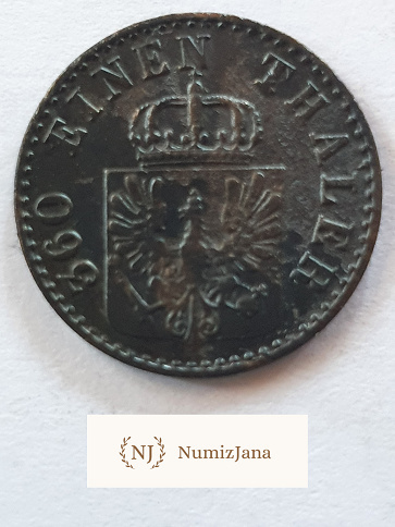 1 Pfenning Prusy 1856 r 1 Pfenning Prusy 1856 r
