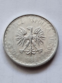 1 złoty 1986 r destrukt niedobity awers 1 złoty 1986 r destrukt niedobity awers