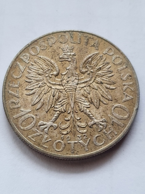 10 zł Głowa Kobiety 1932 r znak 10 zł Głowa Kobiety 1932 r znak