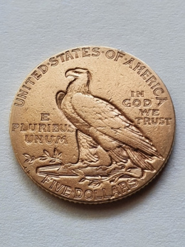 USA 5 Dolarów Indian Head 1909 r