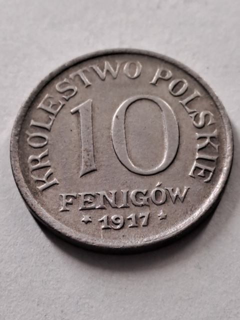 Niemieckie Władze Okupacyjne 10 Fenigów 1917 r Niemieckie Władze Okupacyjne 10 Fenigów 1917 r