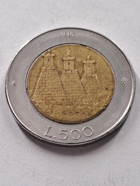 San Marino 500 Lirów 1987 r San Marino 500 Lirów 1987 r
