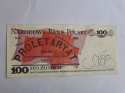 Banknot 100 zł Ludwik Waryński 1988 r seria SU Banknot 100 zł Ludwik Waryński 1988 r seria SU