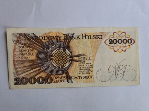 Banknot 20000 zł Maria Skłodowska 1989 r seria AK Banknot 20000 zł Maria Skłodowska 1989 r seria AK