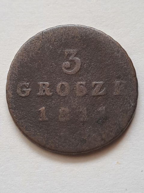 Księstwo Warszawskie 3 Grosze 1811 r Księstwo Warszawskie 3 Grosze 1811 r