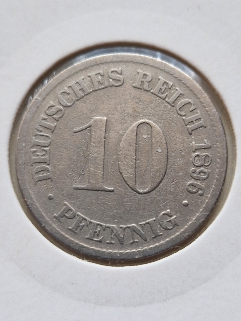 Niemcy 10 Pfenning Wilhelm II 1896 r D Niemcy 10 Pfenning Wilhelm II 1896 r D