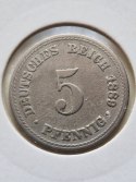 Niemcy 5 Pfenning Wilhelm II 1889 r A Niemcy 5 Pfenning Wilhelm II 1889 r A