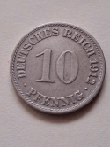 Niemcy 10 Pfenning Wilhelm II 1912 r A Niemcy 10 Pfenning Wilhelm II 1912 r A