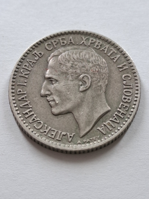 Jugosławia 1 Dinar Aleksander I 1925 r Jugosławia 1 Dinar Aleksander I 1925 r