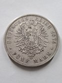 Niemcy 5 Marek Wirtembergia 1876 r Niemcy 5 Marek Wirtembergia 1876 r