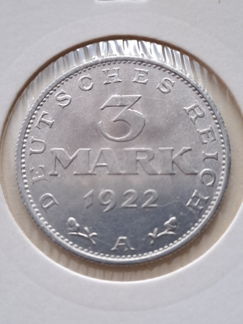 Niemcy 3 Marki R . Weimarska 1922 r A Niemcy 3 Marki R . Weimarska 1922 r A