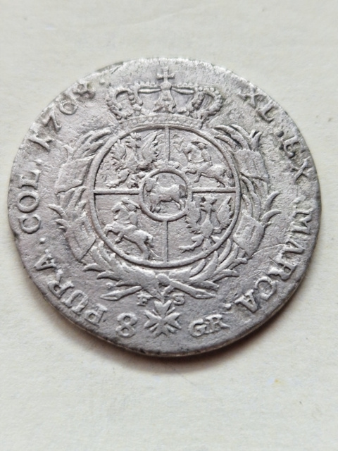 Stanisław August Poniatowski 8 Groszy 1768 r Stanisław August Poniatowski 8 Groszy 1768 r