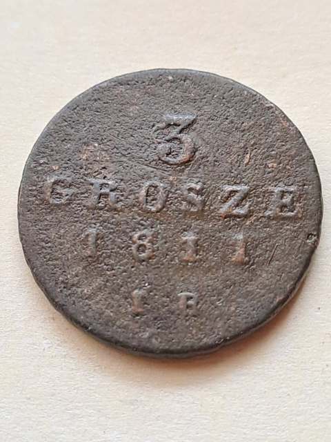 Księstwo Warszawskie 3 Grosze 1811 r Księstwo Warszawskie 3 Grosze 1811 r
