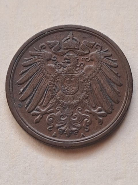 Niemcy 1 Pfenning Wilhelm II 1916 r A Niemcy 1 Pfenning Wilhelm II 1916 r A