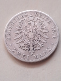 Niemcy 2 Marki Wilhelm I 1876 r Niemcy 2 Marki Wilhelm I 1876 r