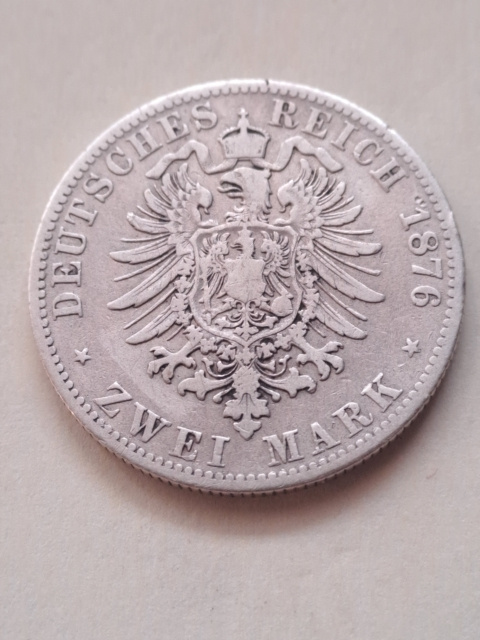 Niemcy 2 Marki Wilhelm I 1876 r Niemcy 2 Marki Wilhelm I 1876 r