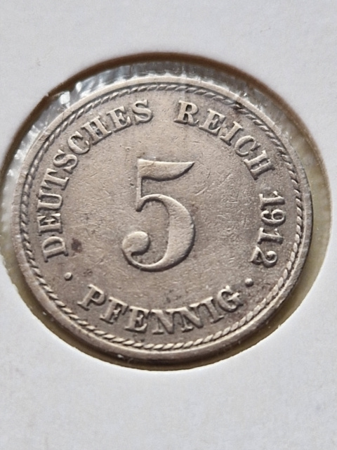 Niemcy 5 Pfenning Wilhelm II 1912 r A Niemcy 5 Pfenning Wilhelm II 1912 r A