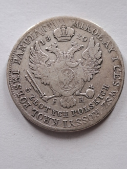 Królestwo Kongresowe 5 złotych 1829 r