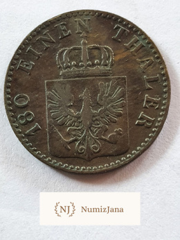 2 Pfennigi Prusy 1863 r