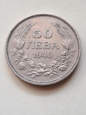 Bułgaria 50 Lewa Borys III 1940 r Bułgaria 50 Lewa Borys III 1940 r